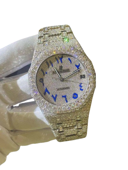 Blue Digits moissanite Audemars Piguet Royal Oak - Premium Aftermarket Luxury