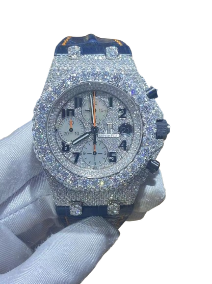 Dark Blue moissanite Audemars Piguet Royal Oak Offshore - Premium Aftermarket Luxury