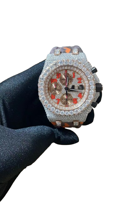 Red Camo Moissanite Audemars Piguet Royal Oak 26240 - Premium Aftermarket Luxury