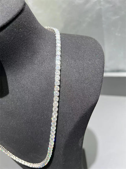 VVS Moissanite Tennis Chain - 925 Sterling Silver 4MM 24 inches