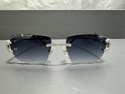 Moissanite White Gold Glasses - Premium Aftermarket Luxury