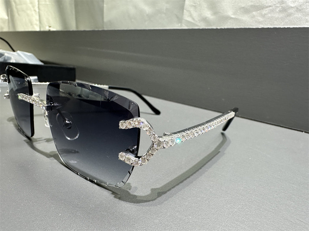 Moissanite White Gold Glasses - Premium Aftermarket Luxury