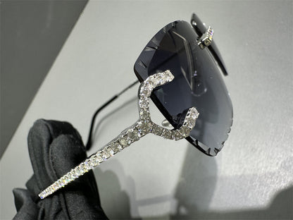 Moissanite White Gold Glasses - Premium Aftermarket Luxury