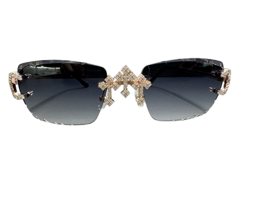 Moissanite Rose Gold Glasses - Premium Aftermarket Luxury