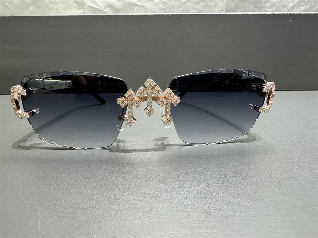 Moissanite Rose Gold Glasses - Premium Aftermarket Luxury